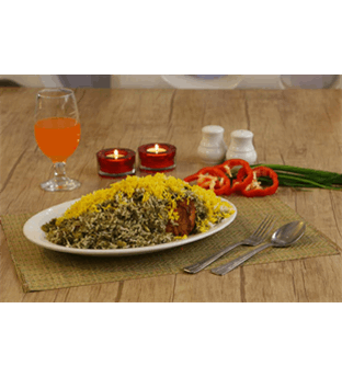 چلو کبک آلوچه و ناردون